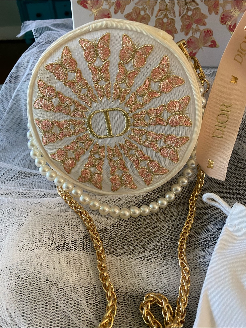 Dior Limited Edition Mesh Butterfly Pouch - Picture 2 of 9